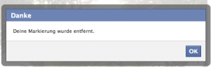 Facebook Markierung entfernen